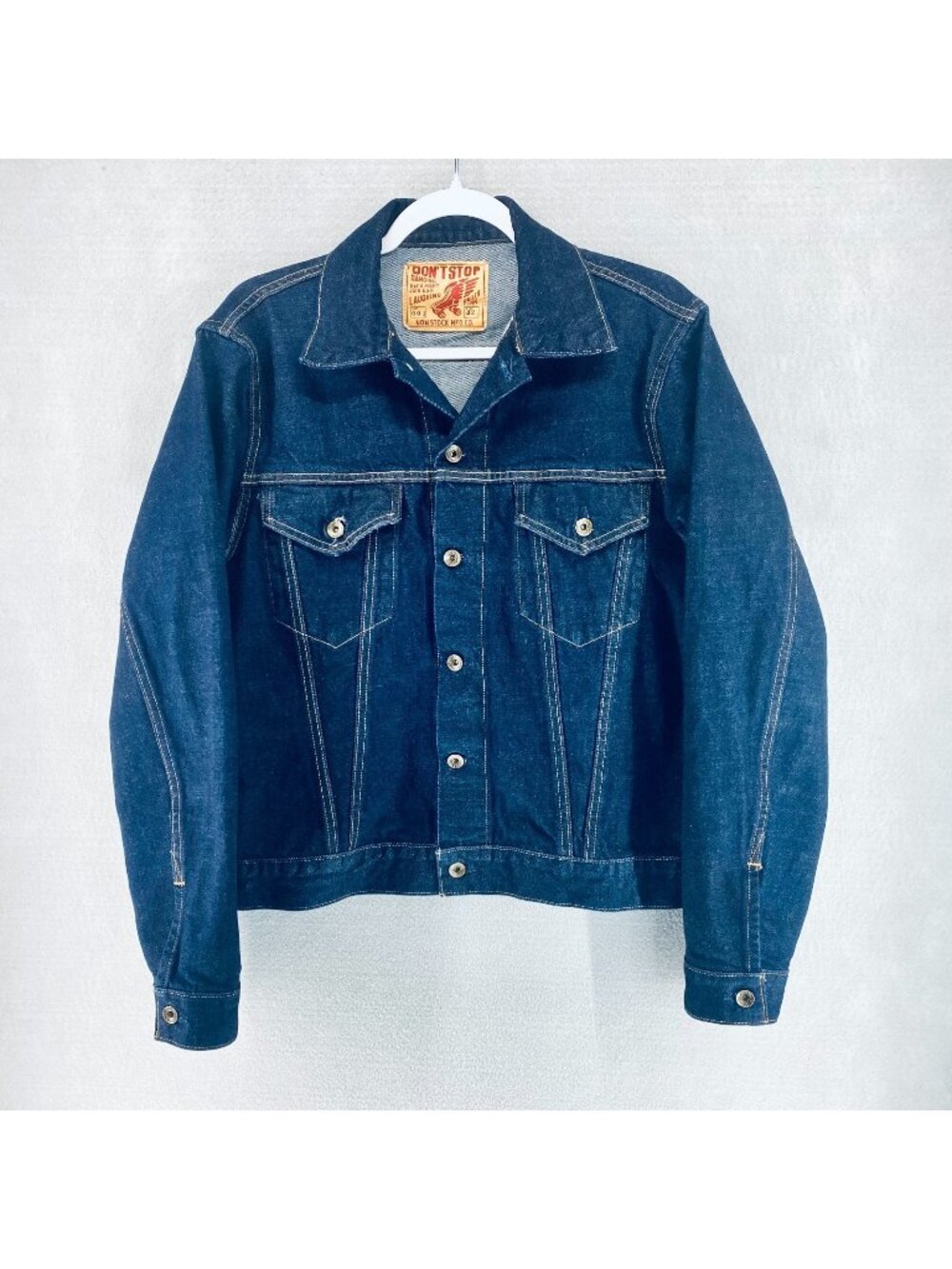 BRONSON MFG. CO. Denim Jacket Mens Large Lot 601 Model 3rd Selvedge Trucker